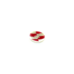 Bouton Damier Corne fuchsia
