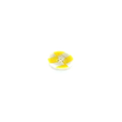 Bouton Damier Corne jaune
