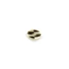 Bouton Damier Corne taupe