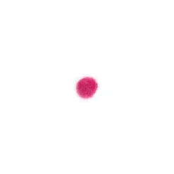 Bouton fourrure Petite bille - rose