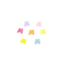 Bouton lettre M Color