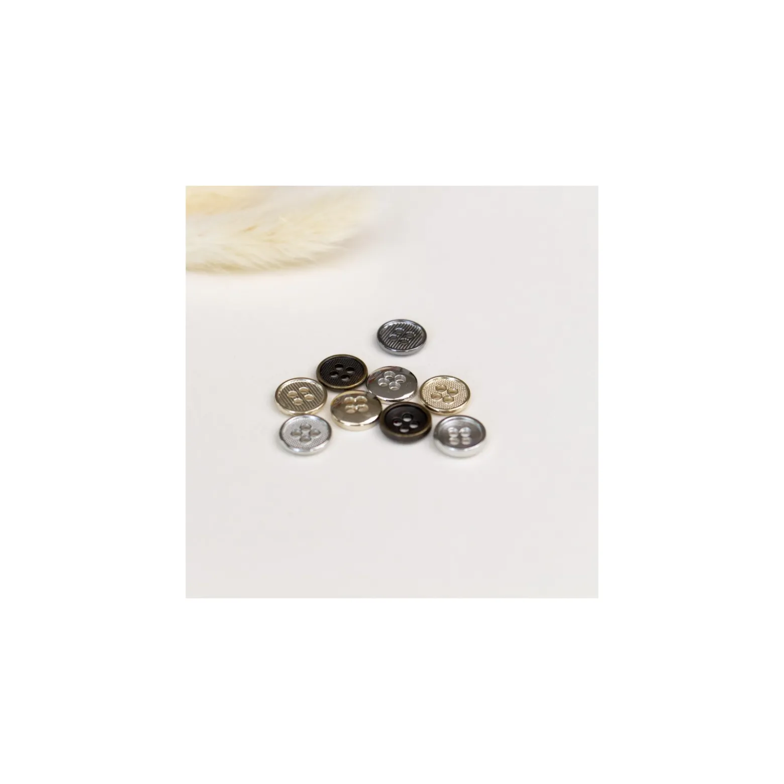 Bouton métal Astries - nickel