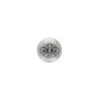Bouton métal Couronne royale 17mm - argent