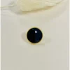 Bouton métal laqué Zoé -11 mm - noir