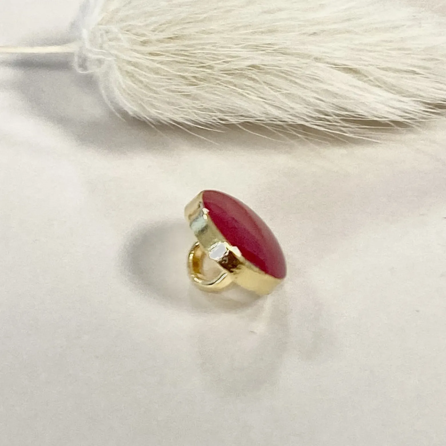 Bouton métal Love story 10 mm - bordeaux