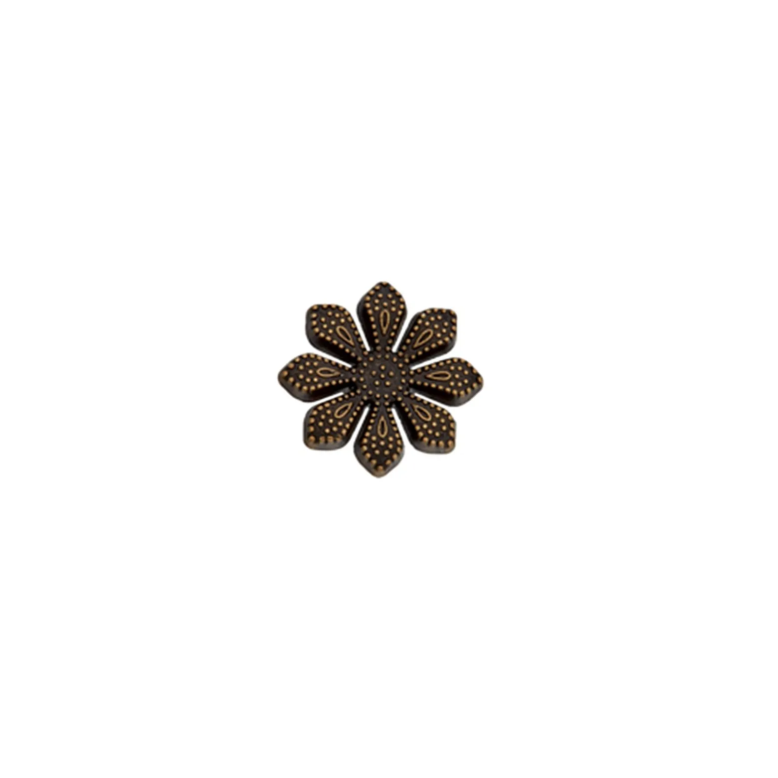 Bouton métal Marguerite royale - bronze