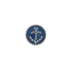 Bouton métal Navichic - doré/bleu marine