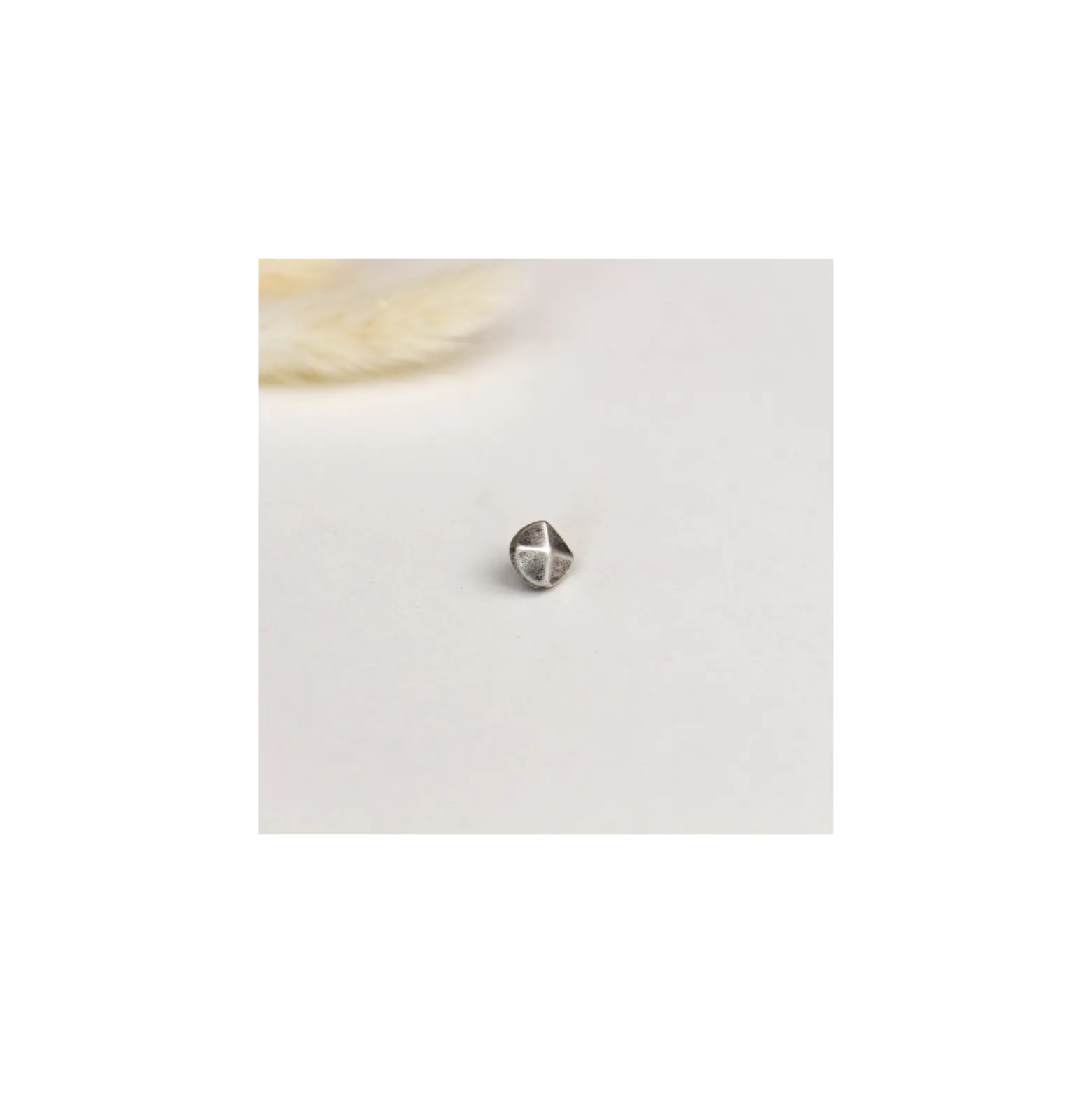 Bouton métal Odo 8 mm - argent