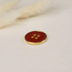 Bouton métal Penny - rouge