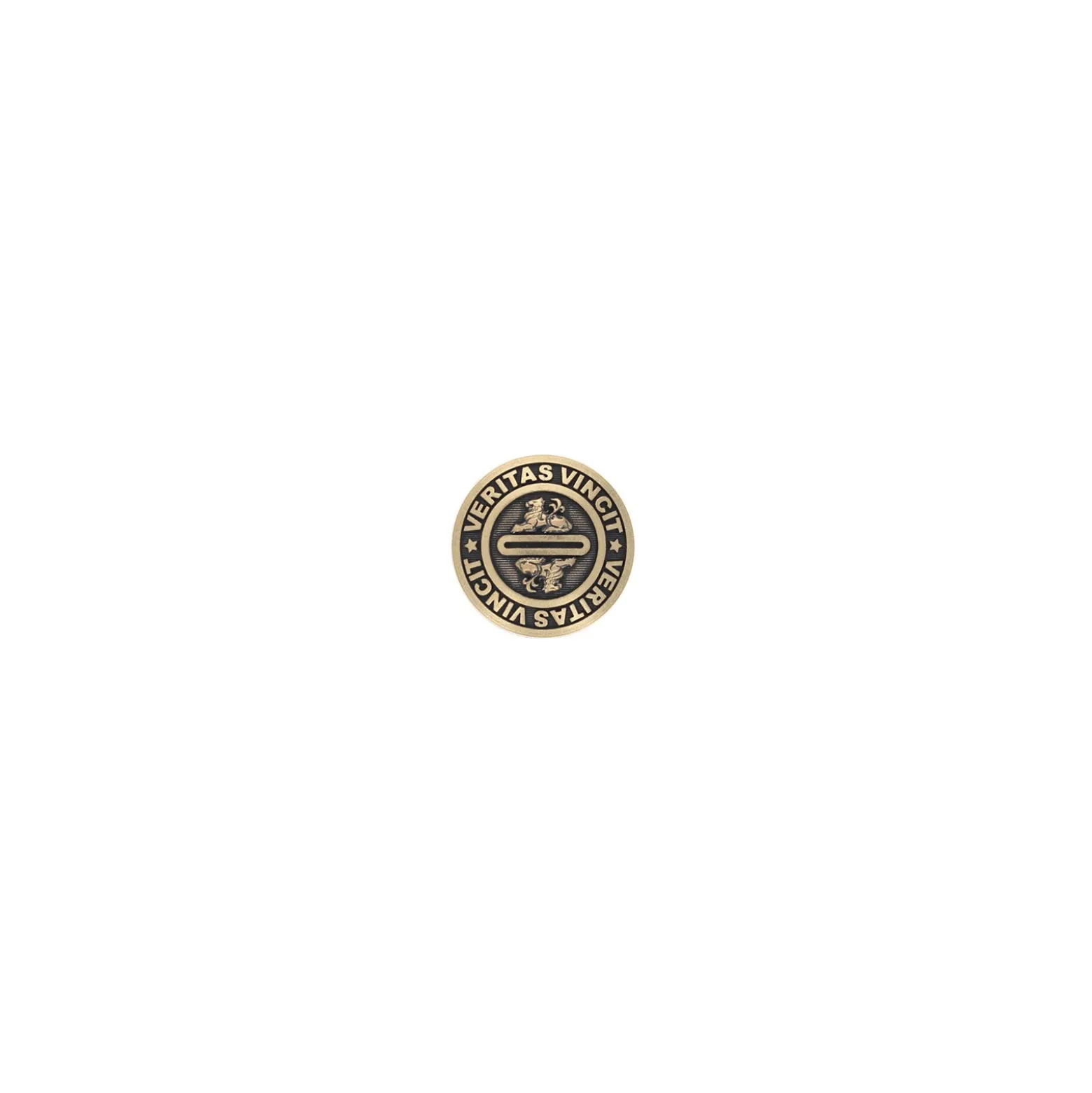 Bouton métal Veritas Vincit - bronze