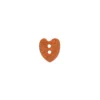 Bouton nacre coeur pailleté Liany 14 mm - orange