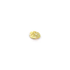 Bouton Nacre à pois blancs sur fond jaune