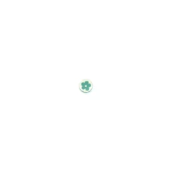 Bouton Polyester Alamandra vert d'eau