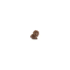 Bouton polyester Animaux aspect métal Lion Cuivre