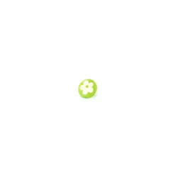 Bouton Polyester Anthémis vert clair