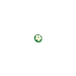 Bouton Polyester Anthémis vert