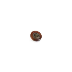 Bouton polyester Army Stars marron