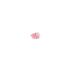 Bouton Polyester Baby animals vichy Hippopotame rose