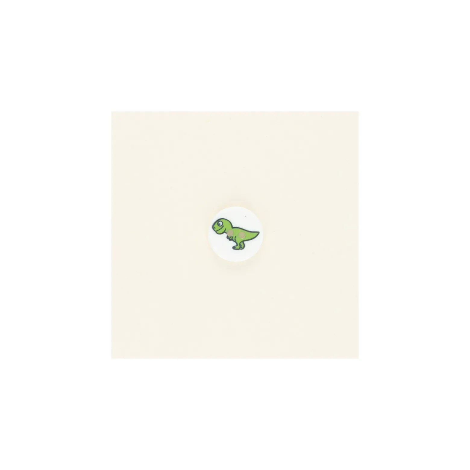 Bouton polyester Baby T-Rex 15 mm - blanc