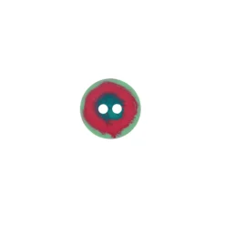 Bouton polyester Bubble gum - fuchsia/vert