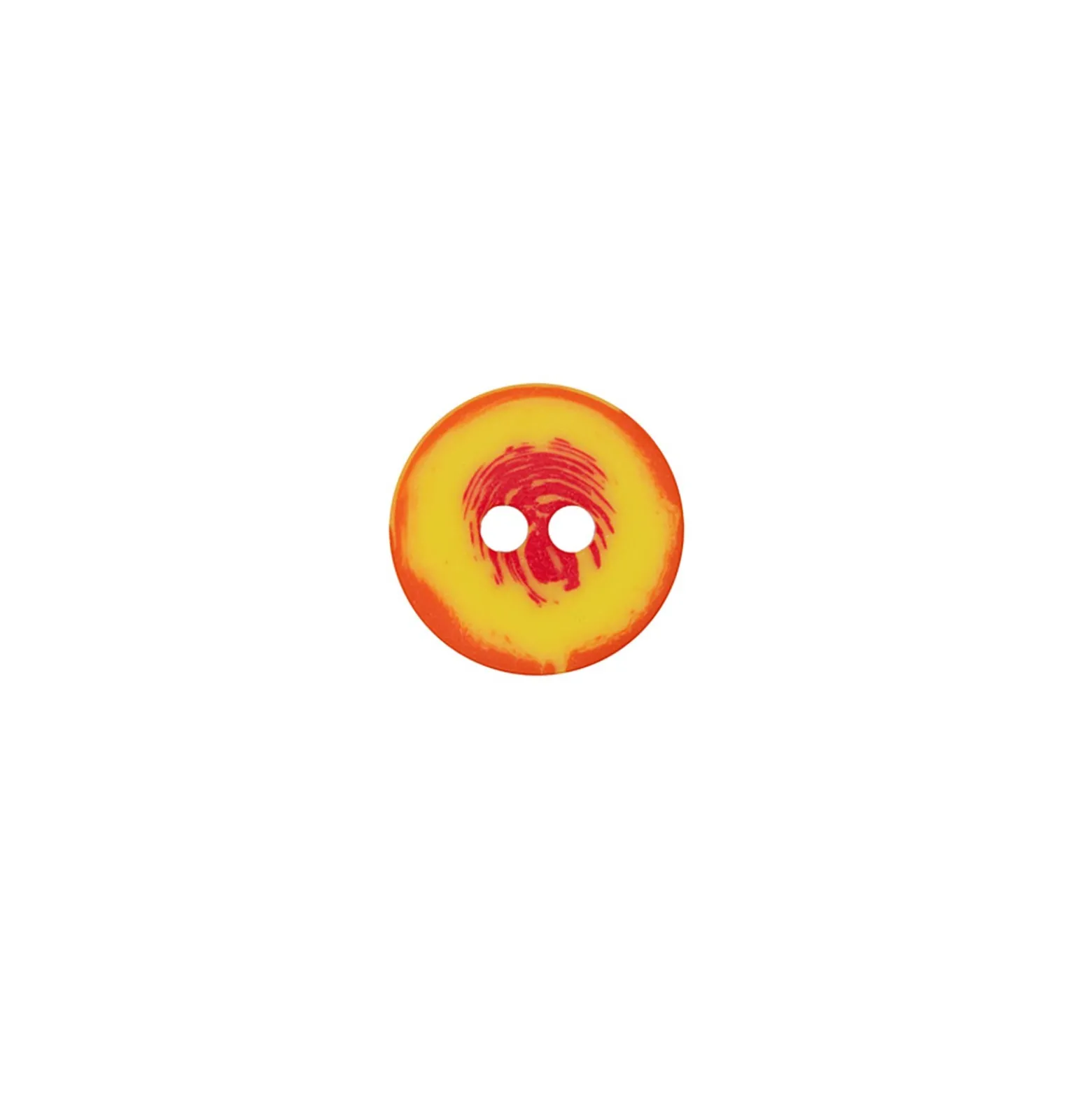 Bouton polyester Bubble gum - jaune/orange