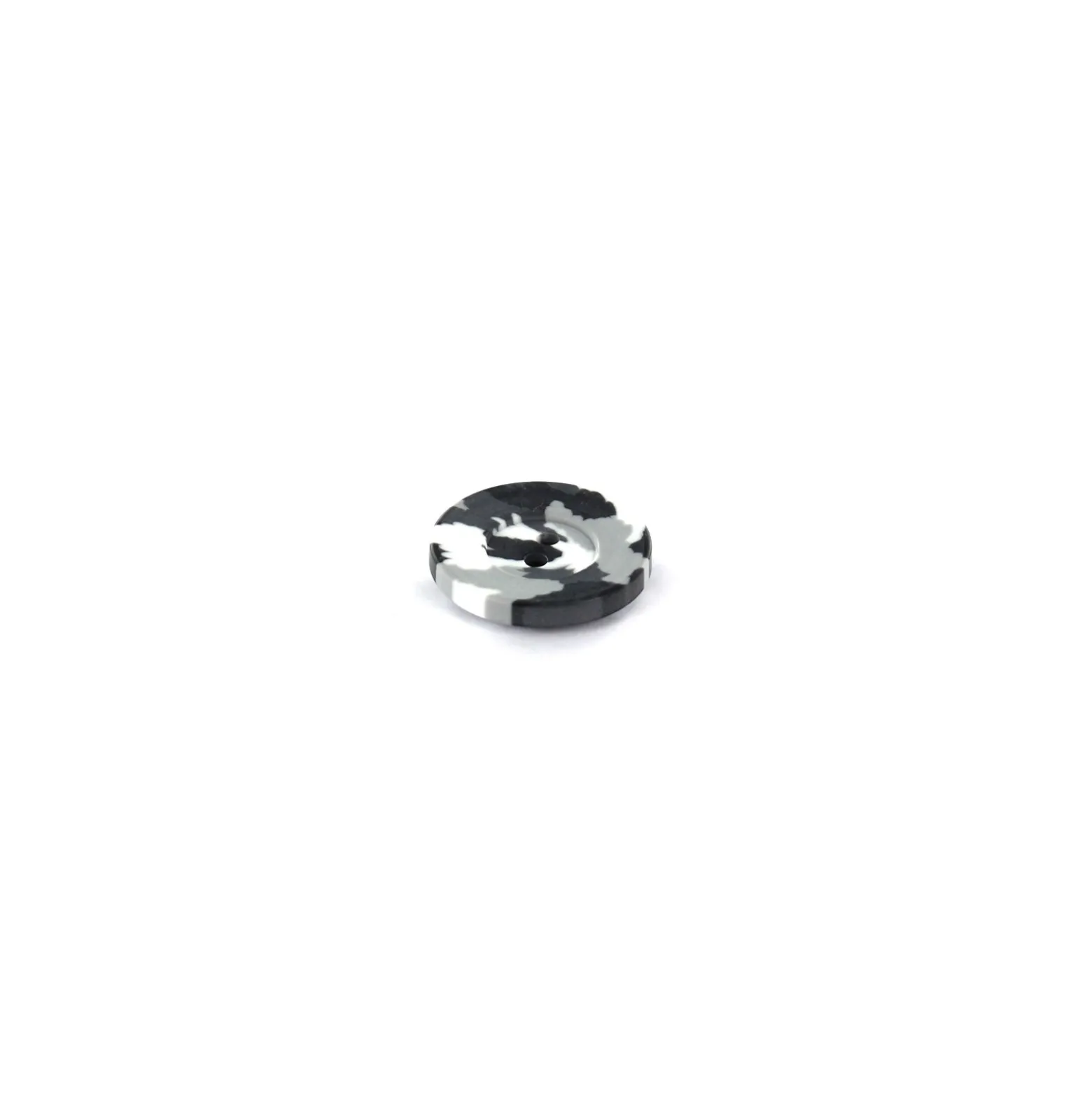 Bouton polyester Camouflage Army - gris