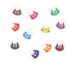 Bouton polyester Chaton - bordeaux
