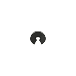 Bouton Polyester "C" mat - Noir 22mm