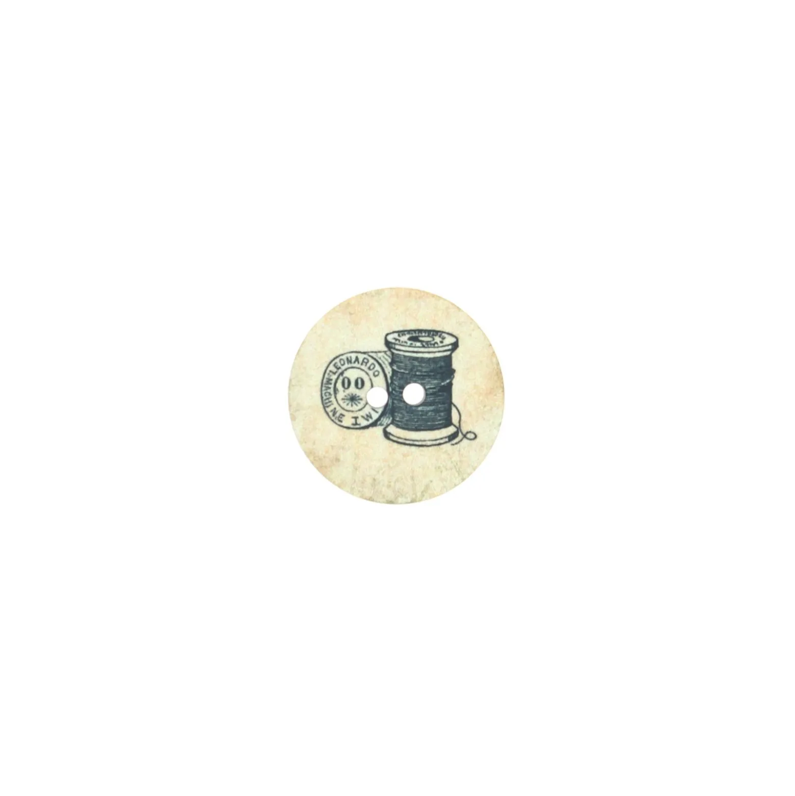 Bouton polyester Couture vintage 23mm - Duo bobines