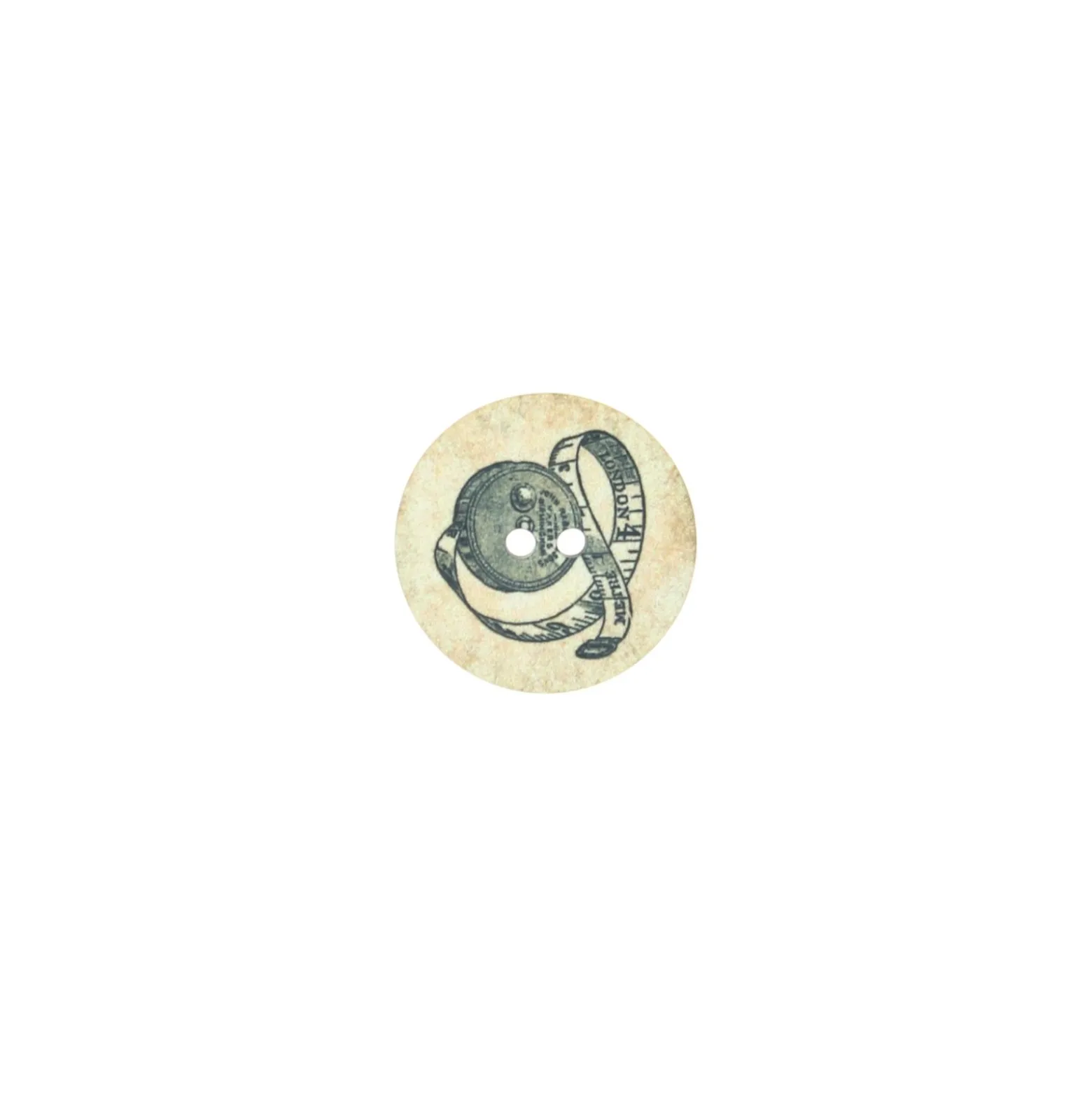 Bouton polyester Couture vintage 23mm - Mètre ruban
