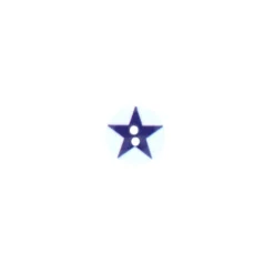 Bouton polyester Etoilé 12mm - bleu marine