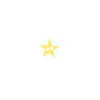 Bouton polyester Etoilé 12mm - jaune