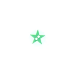 Bouton polyester Etoilé 12mm - vert