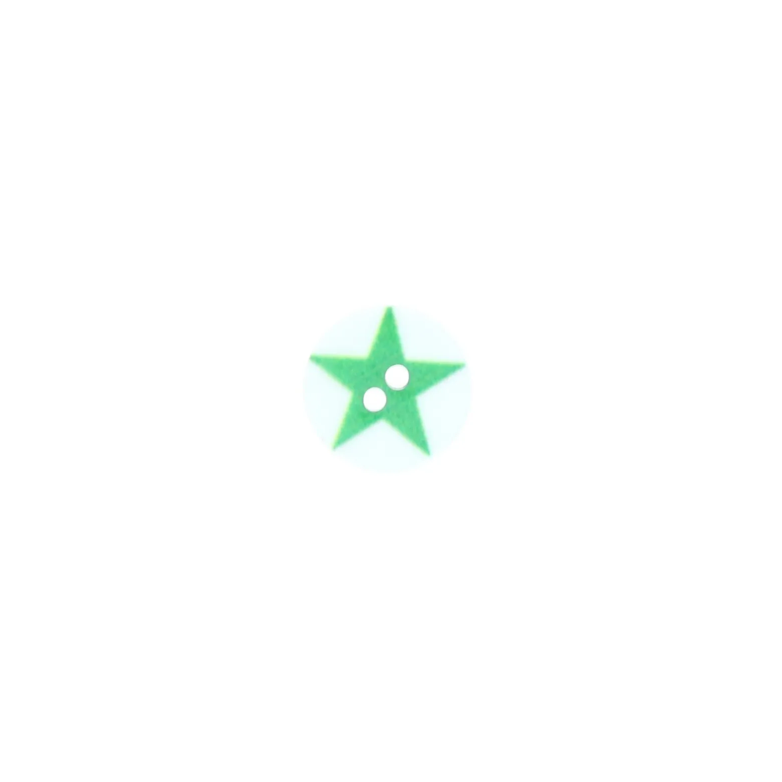 Bouton polyester Etoilé 12mm - vert