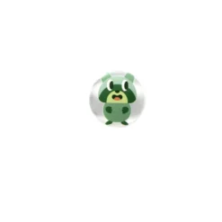 Bouton polyester Fermette - bébé raton laveur