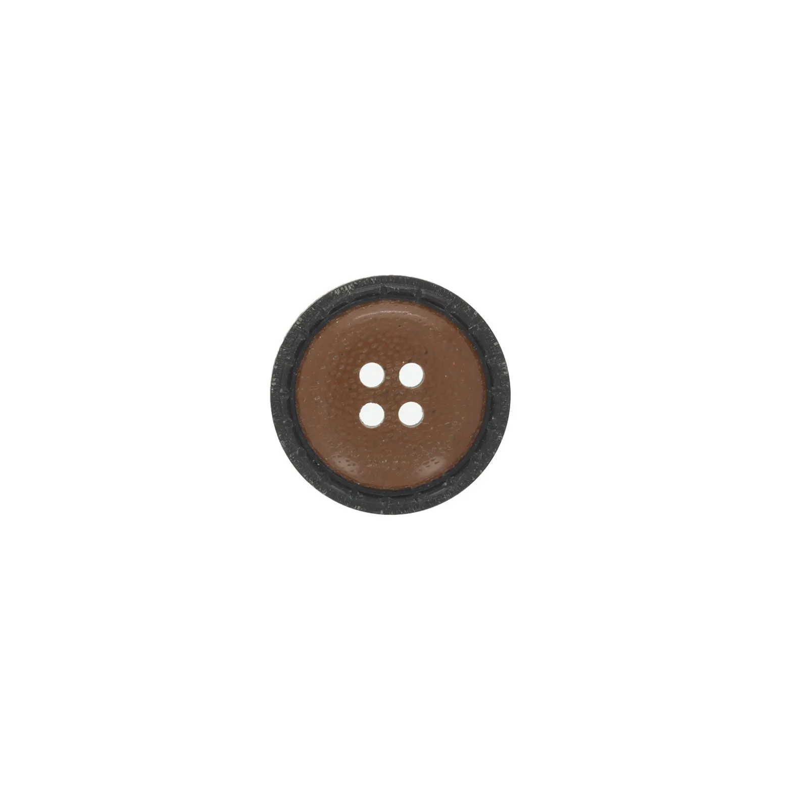 Bouton polyester Léandy 25mm - marron