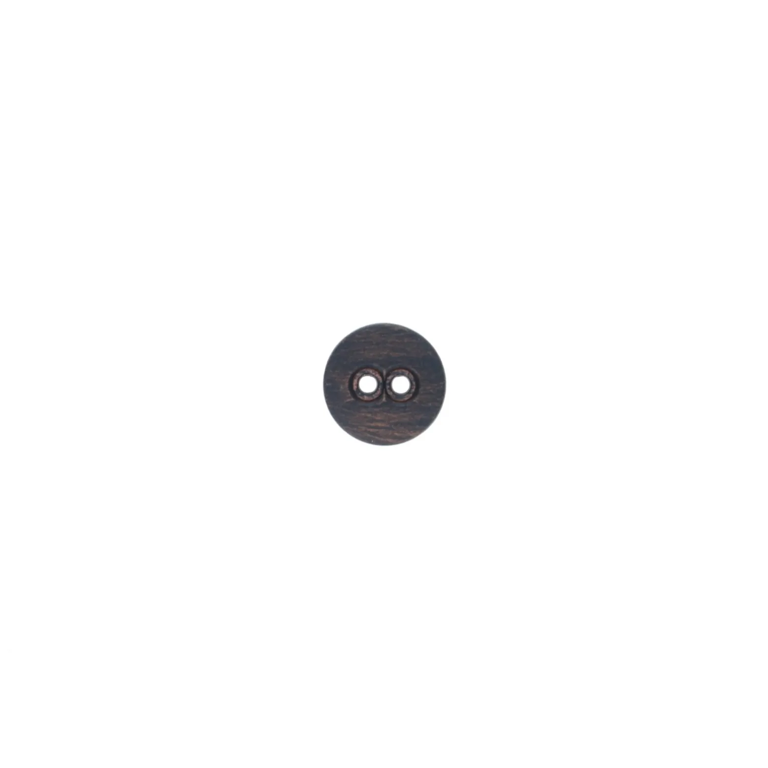 Bouton polyester Maeri - marron acajou