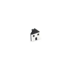 Bouton polyester Maisonnette noir