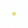 Bouton polyester Mini Trèfle 11mm - jaune