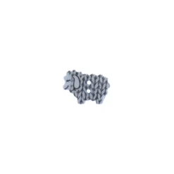 Bouton polyester mouton motif graphique bleu