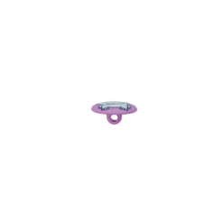 Bouton polyester Petit hippo- violet