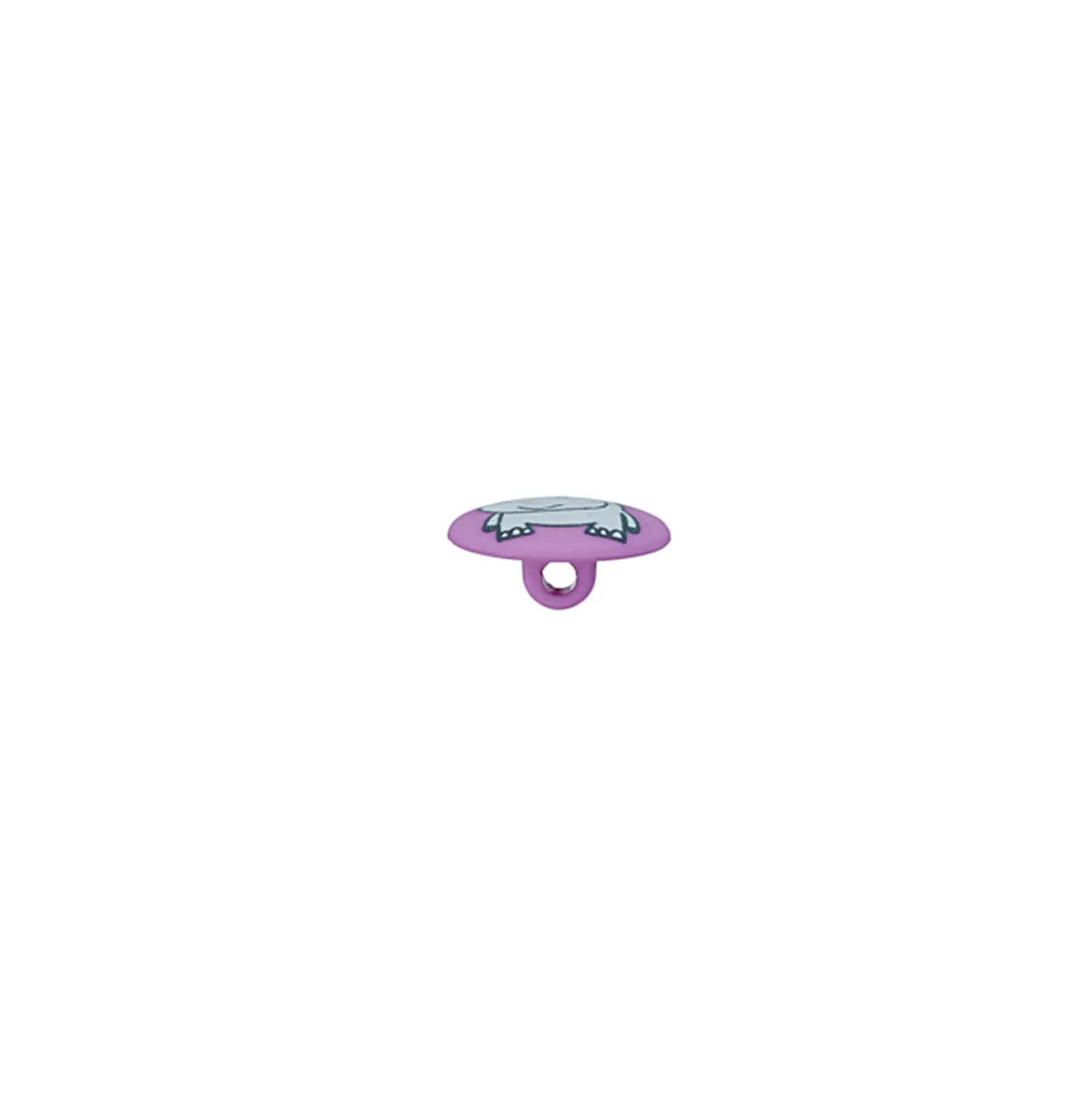 Bouton polyester Petit hippo- violet