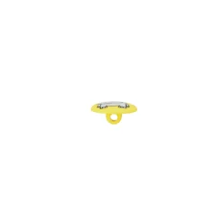 Bouton polyester Petit hippo- jaune