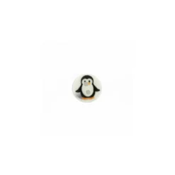 Bouton polyester pingouin 12 mm