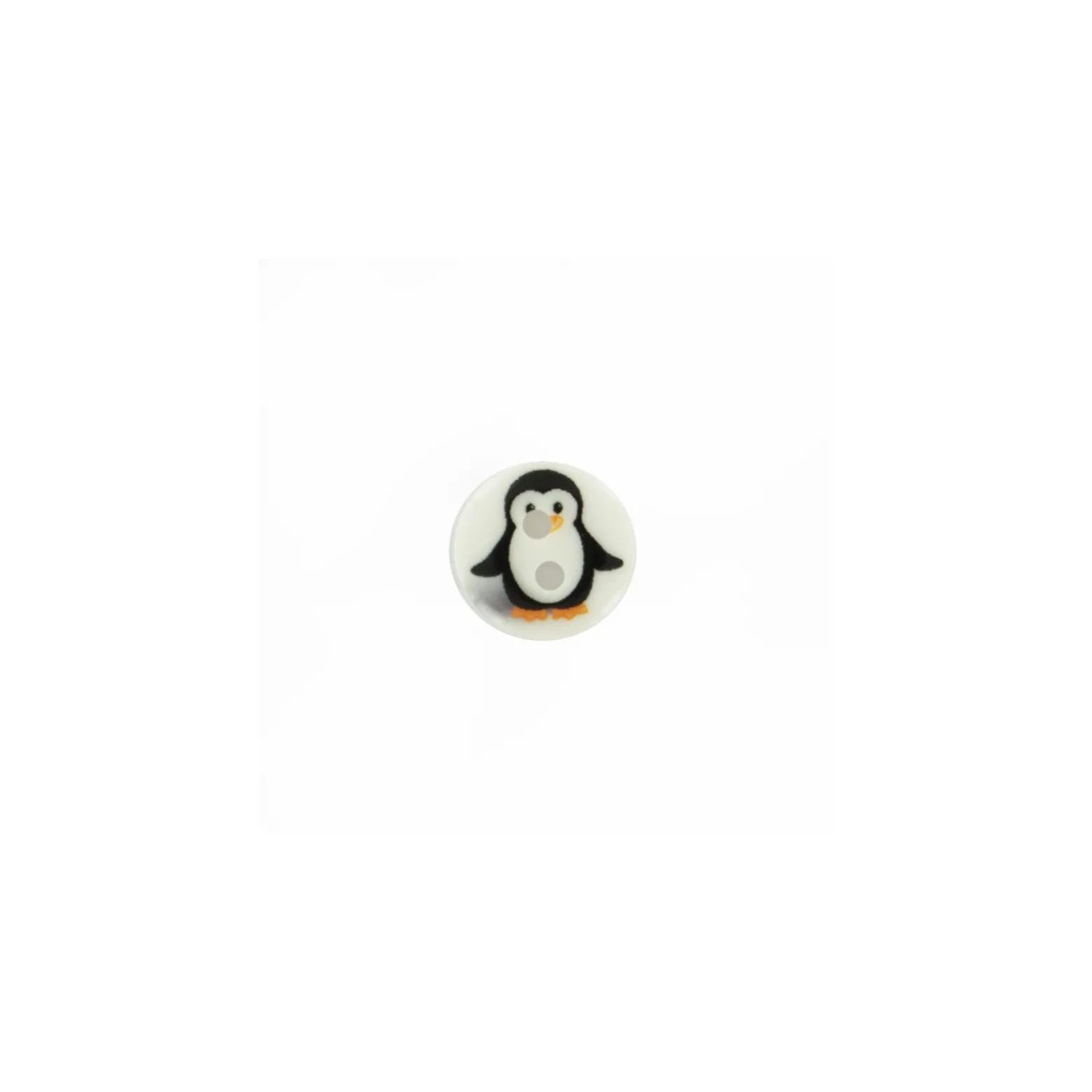 Bouton polyester pingouin 12 mm