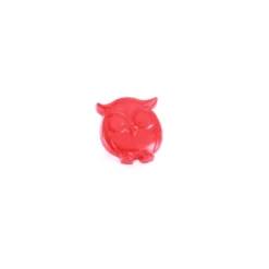 Bouton polyester P'tite chouette rouge