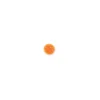 Bouton polyester rond à pois blanc - orange