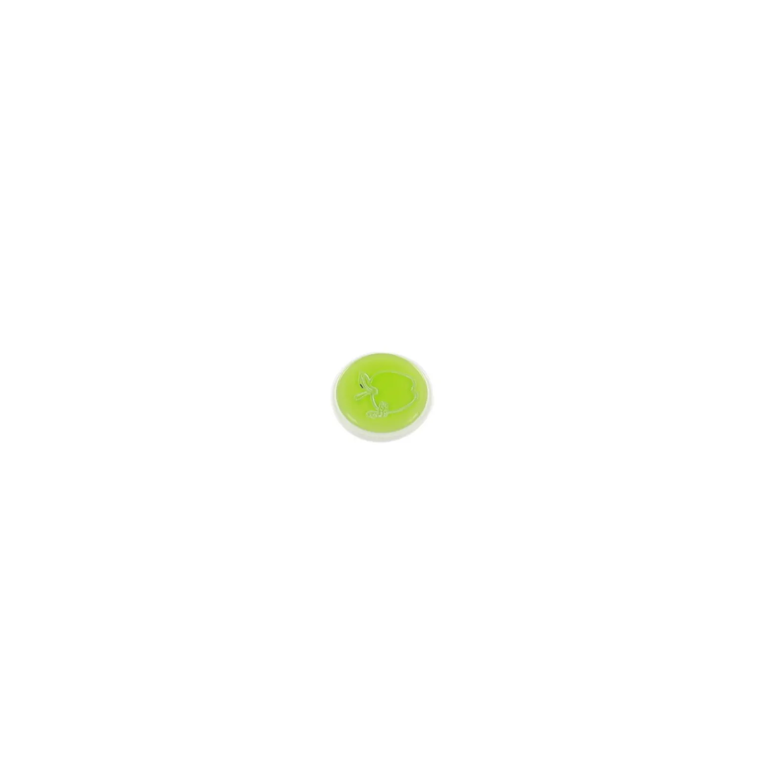 Bouton polyester rond Pomme - vert