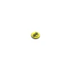 Bouton polyester rond Tête de Pirate - jaune