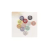 Bouton polyester Shiny 10 mm - corail